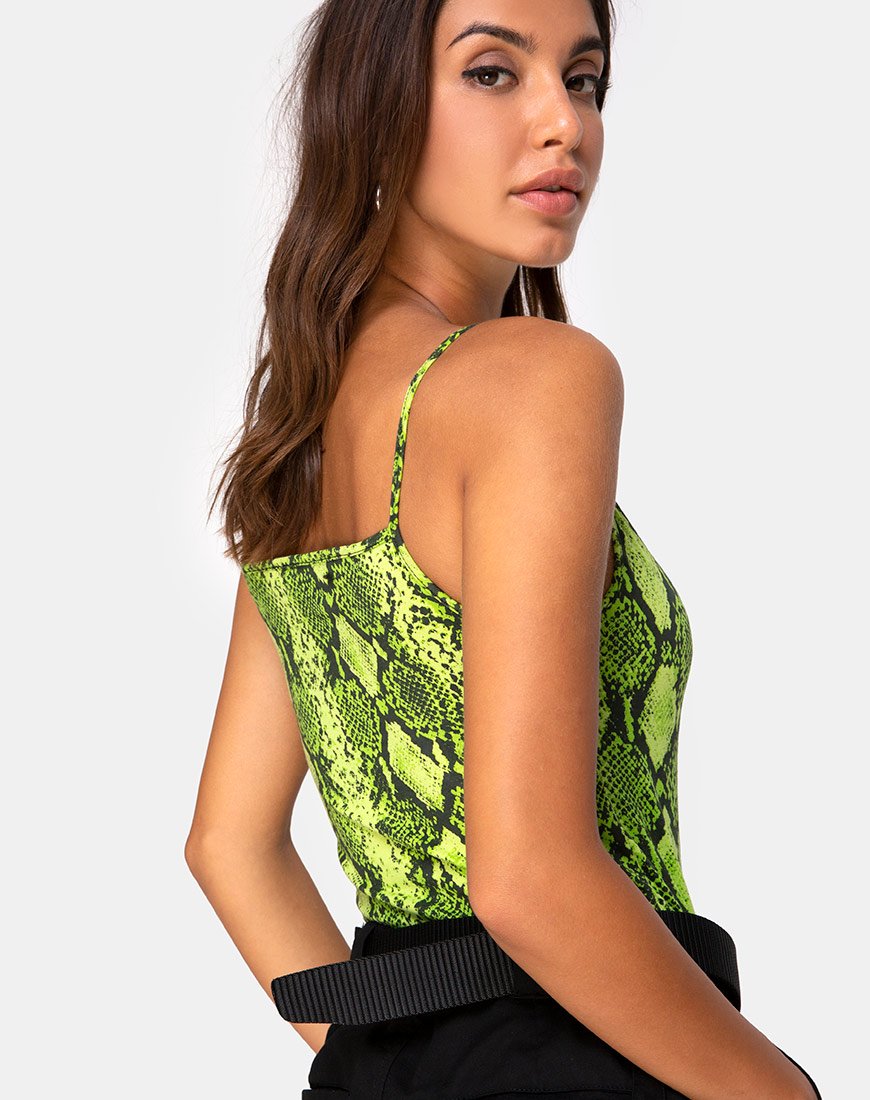 Sol Bodice en Snake Lime