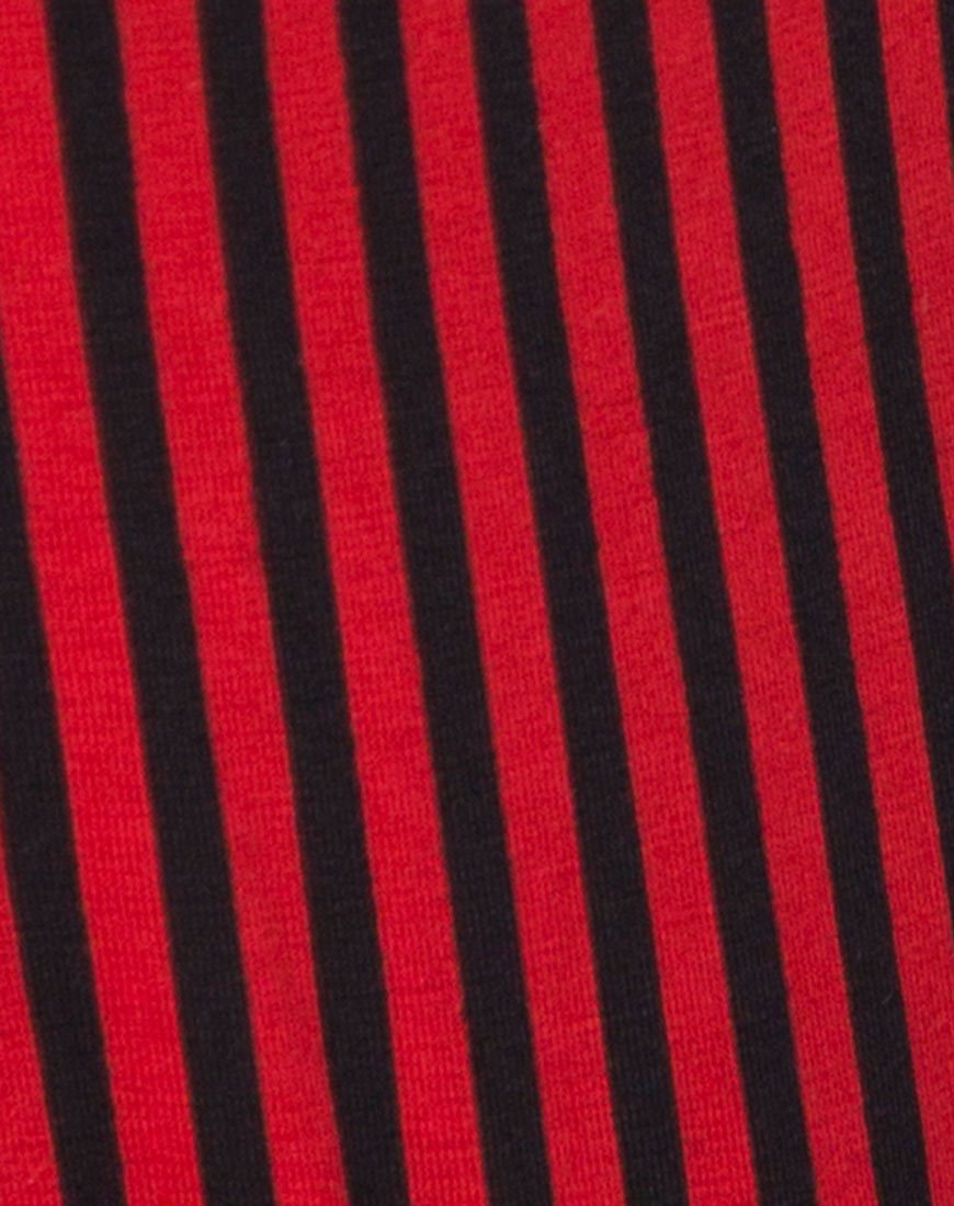 Image de Solemo Bodice in Mini Stripe Red and Black