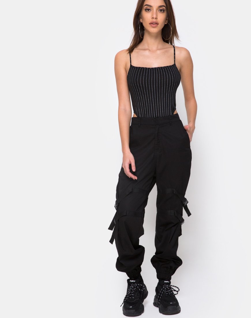 Image de Solemo Bodice in Pinstripe Black