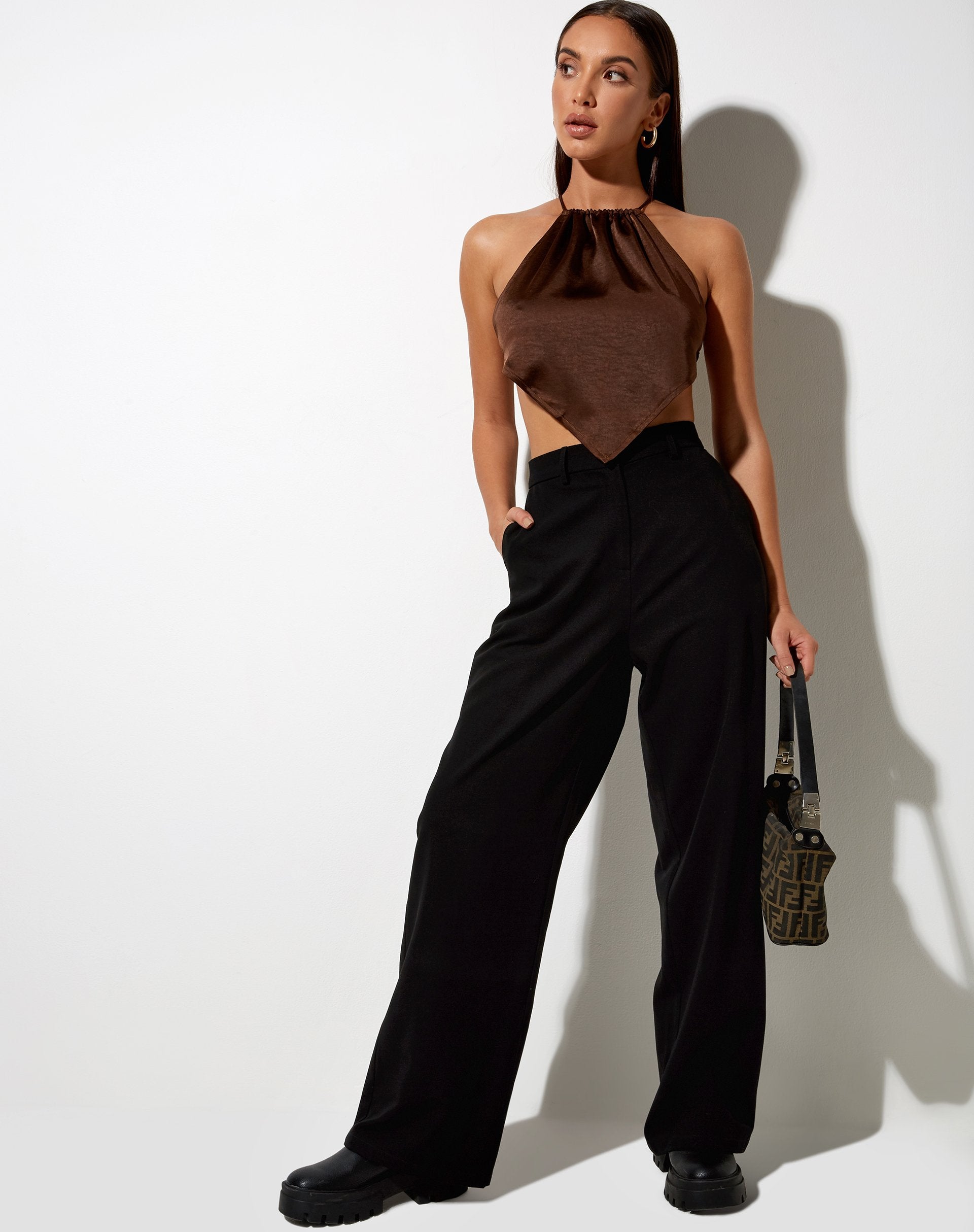 Image de Spence Top en Satin Rich Brown