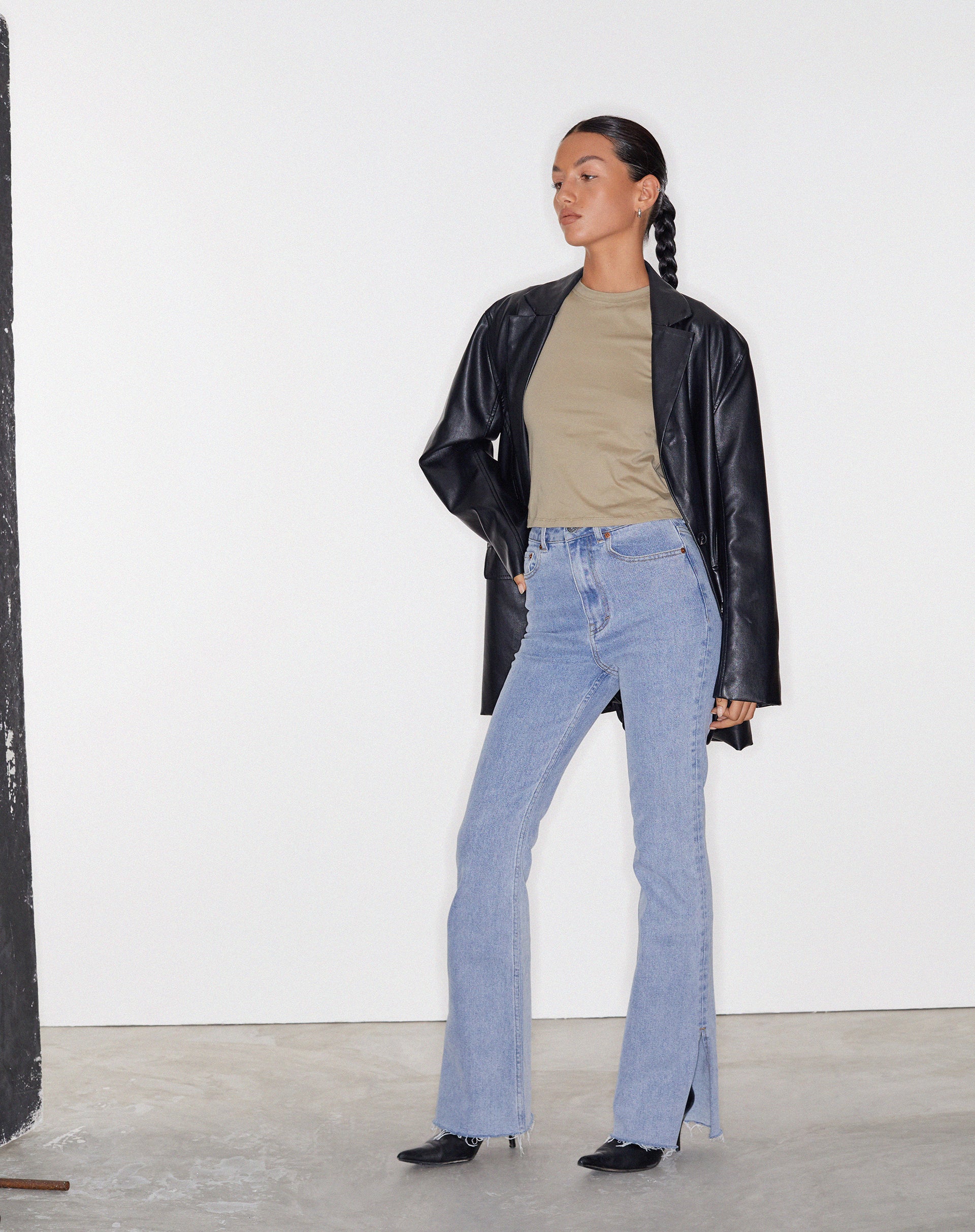 Image de Split Bootleg Jean en Light Wash