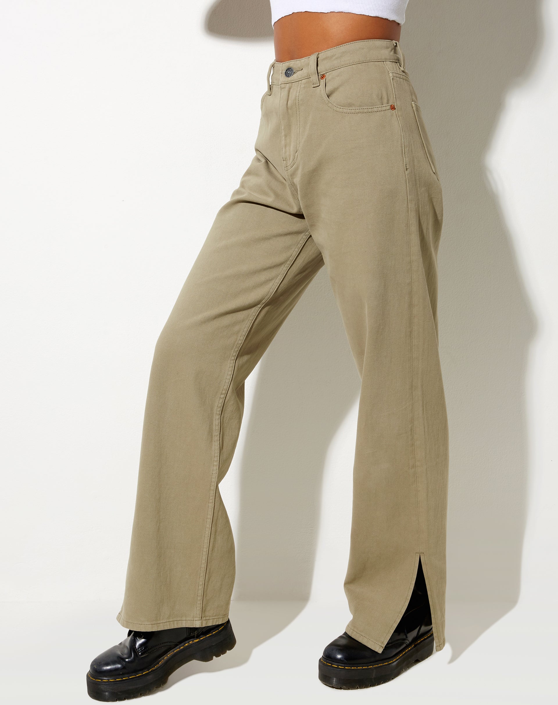 Image de Split Parallel Jeans en London Fog