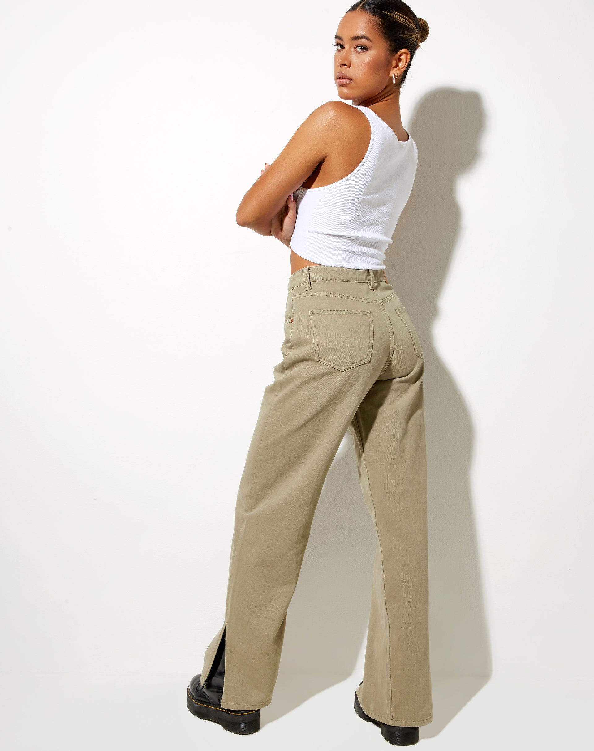 Image de Split Parallel Jeans en London Fog