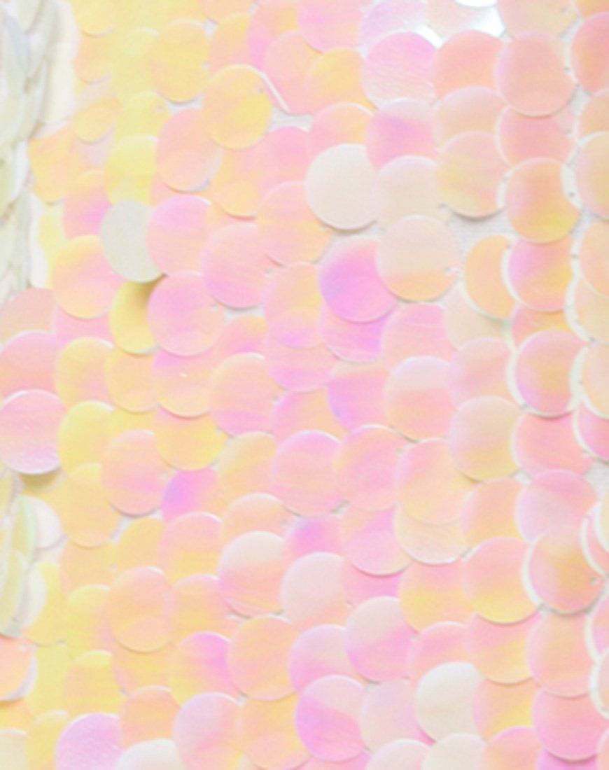 Image of Stargirl Playsuit in Fishcale Disc Sequin Oyster Shell