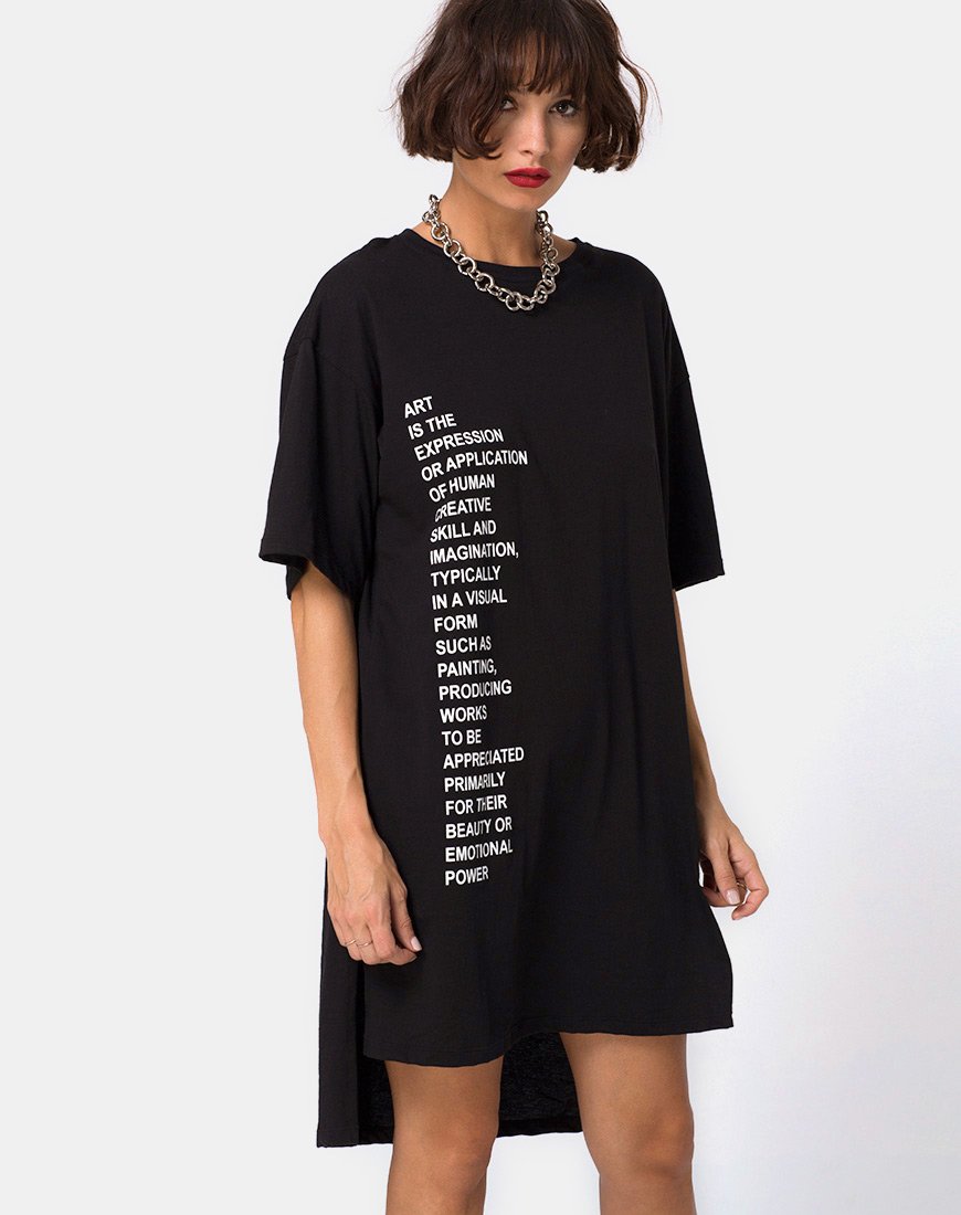 Step Hem 'Art Expression' - Robe t-shirt surdimensionnée