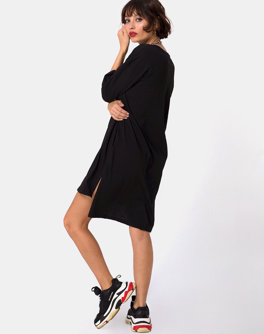 Image de Step Hem Art Expression Oversized T-Shirt Dress