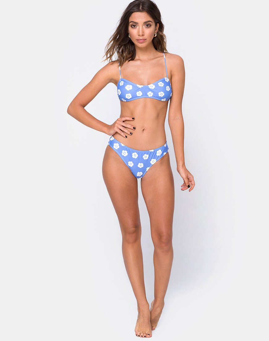 Bas de bikini Stevie, motif marguerite