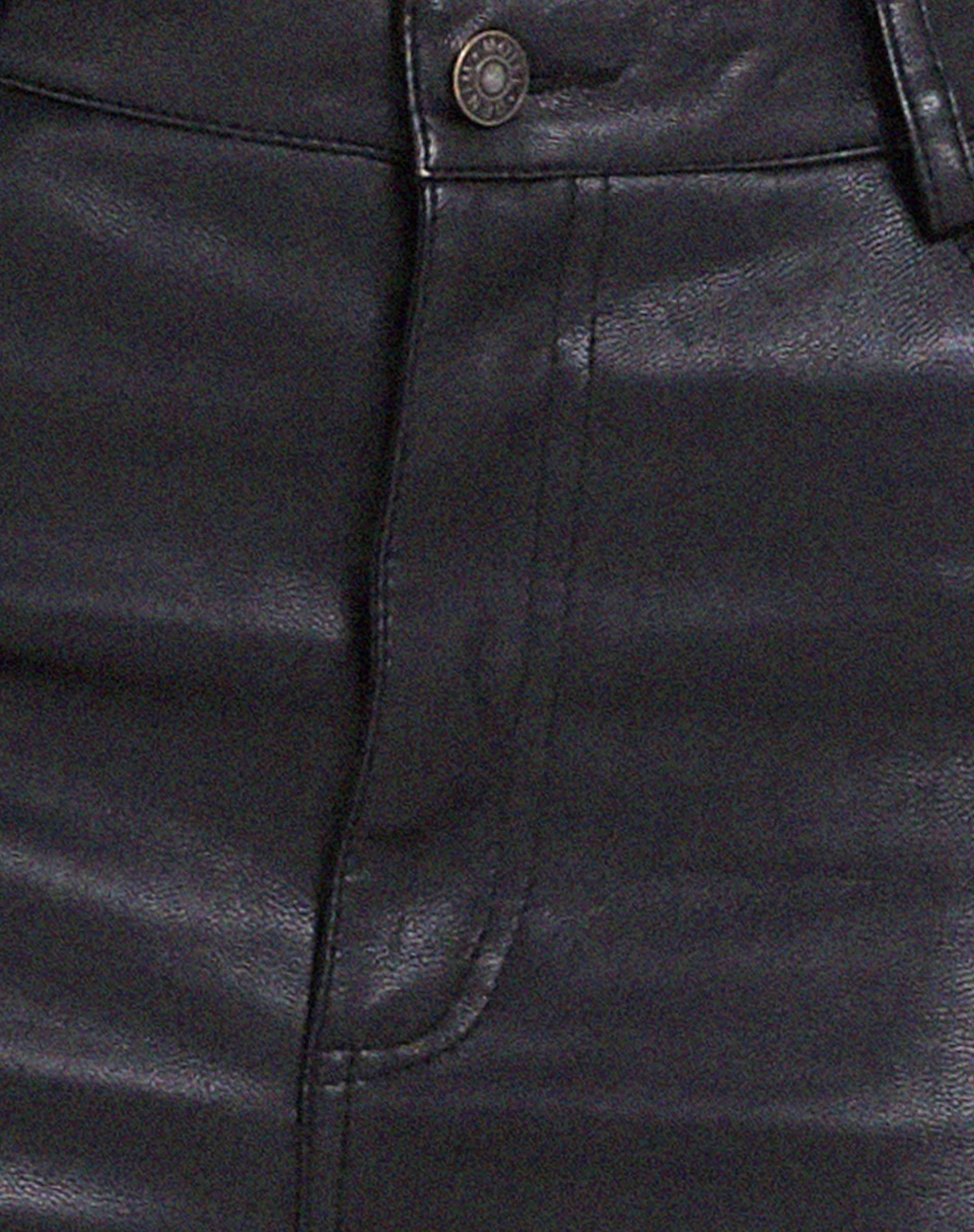 Pantalon à jambes larges Zova en Pu Black