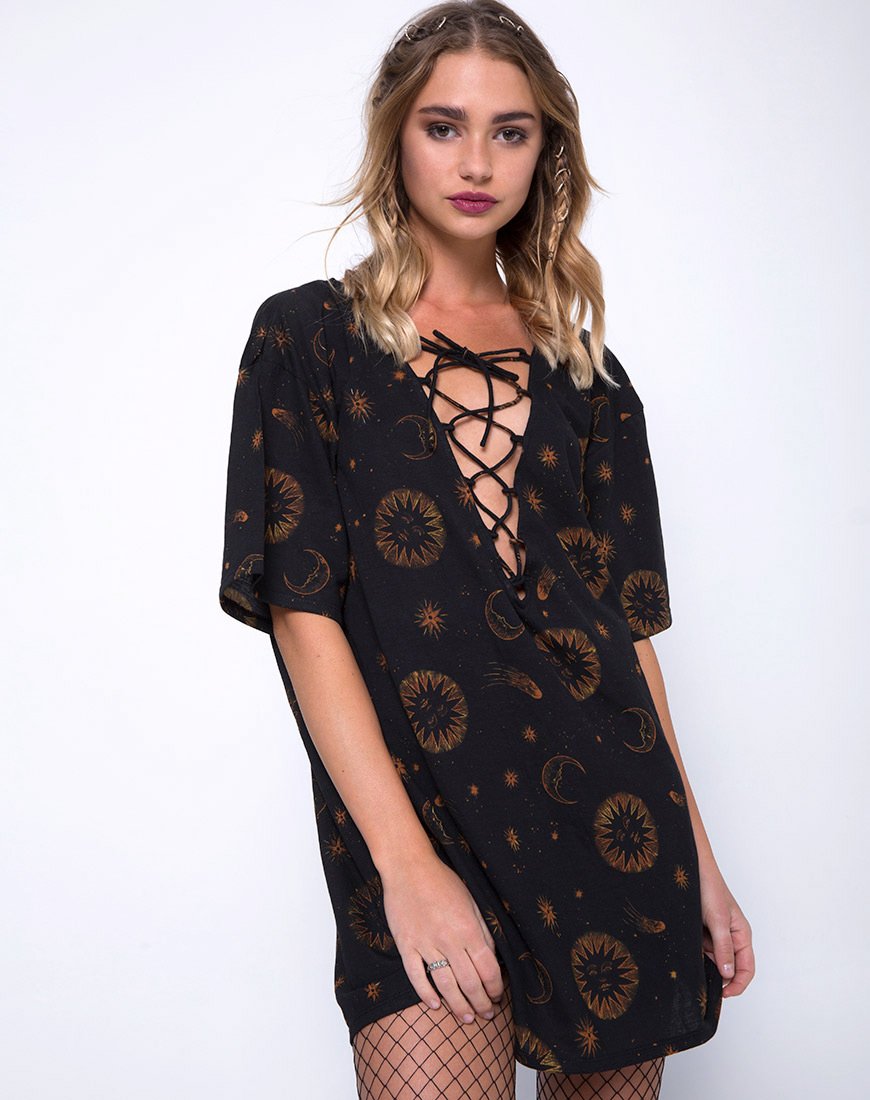 Sunjass Swing Dress en Celestial Black