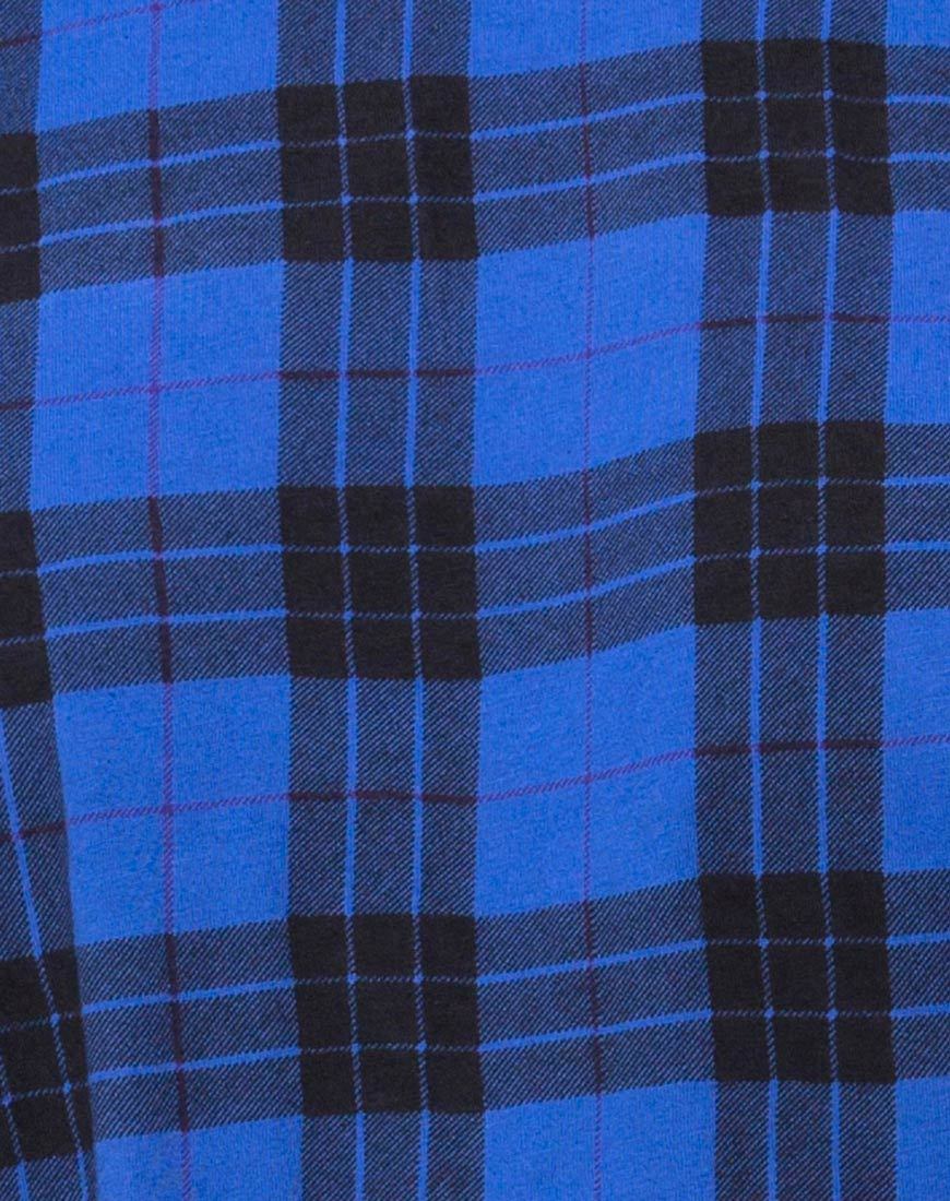 Image de Sunny Kiss T Shirt Dress in Tartan Blue