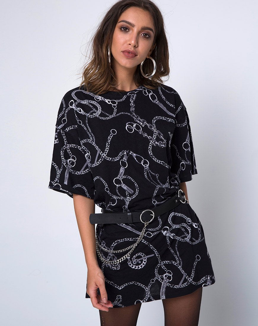 T-shirt oversize Sunny Kiss en chaîne
