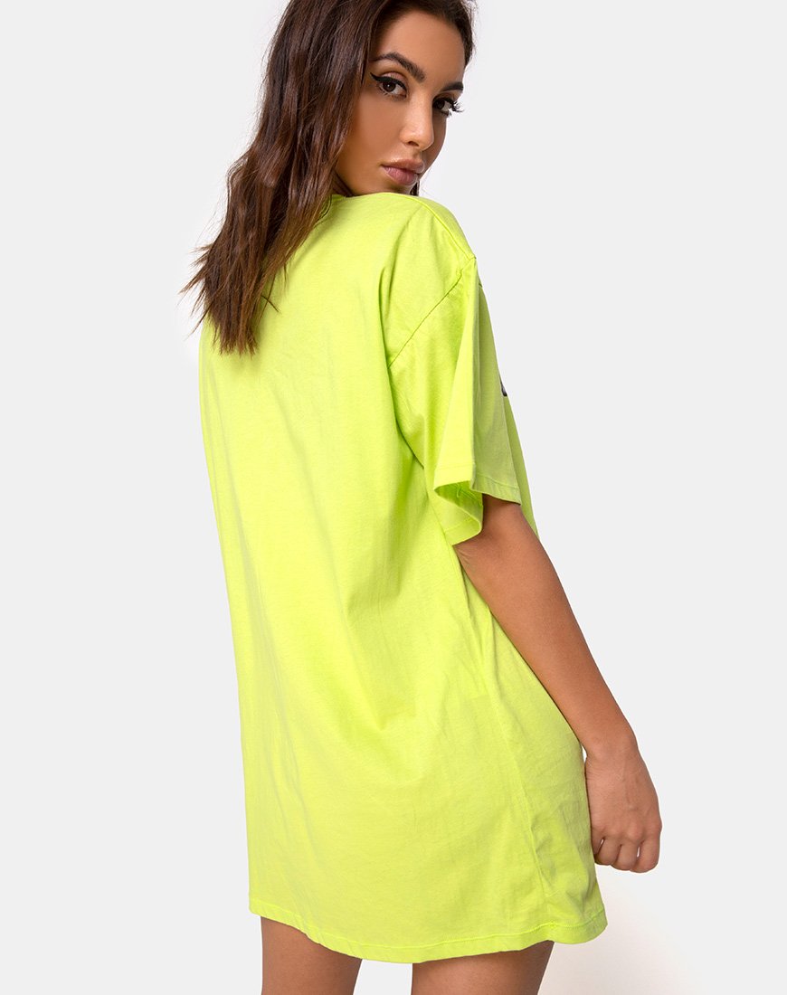 Image de Sunny Kiss Tee in Lime with Cherub