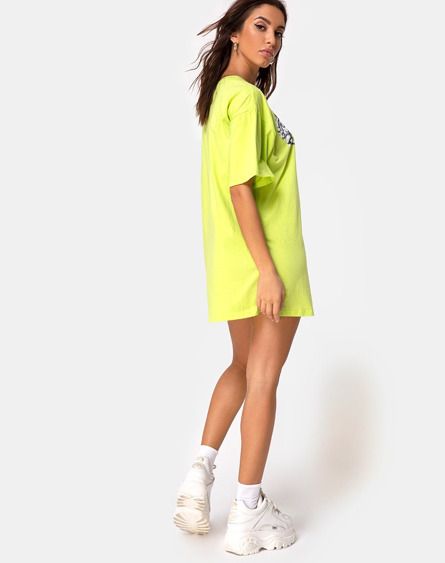 Image de Sunny Kiss Tee in Lime with Cherub