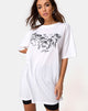 Image de Sunny Kiss Tee en blanc avec chérubin