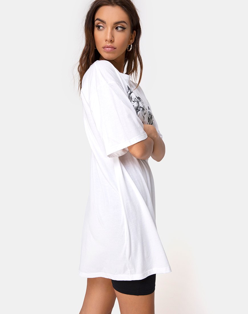 Image de Sunny Kiss Tee en blanc avec chérubin