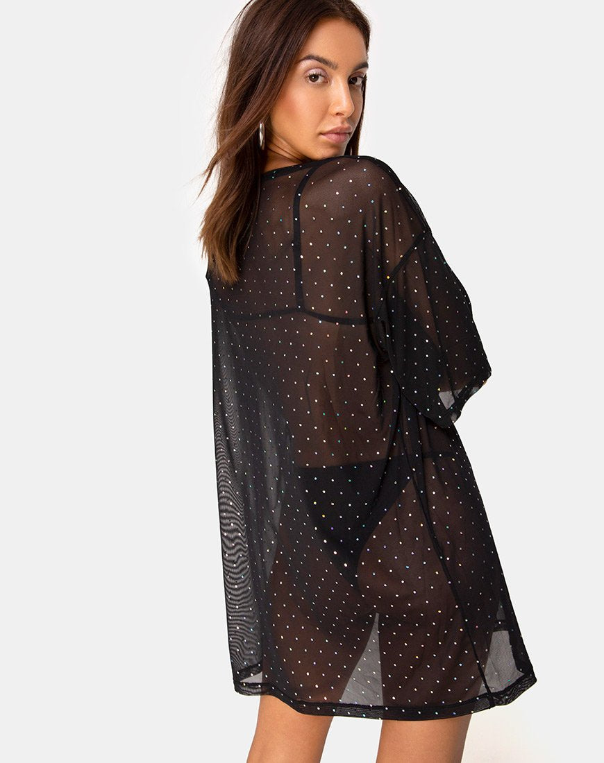 Image de Sunny Kiss Tee in Crystal Net Black