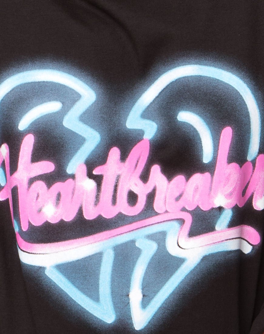 Image de Sunny Kiss Tee en noir Heart Breaker