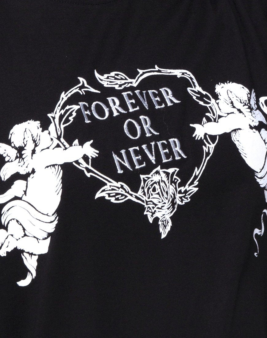 Image de Sunny Kiss Tee en noir Forever or Never
