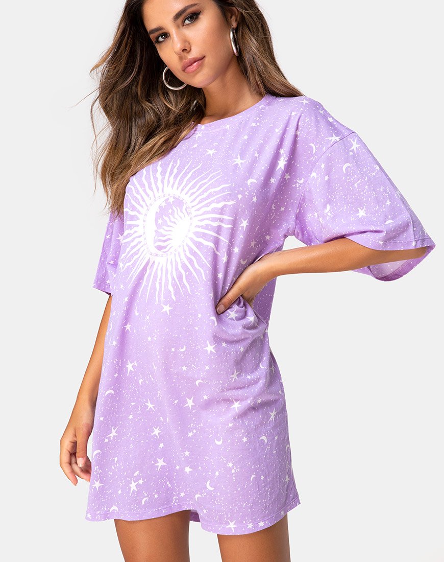 T-shirt Sunny Kiss en Lilas Cosmo