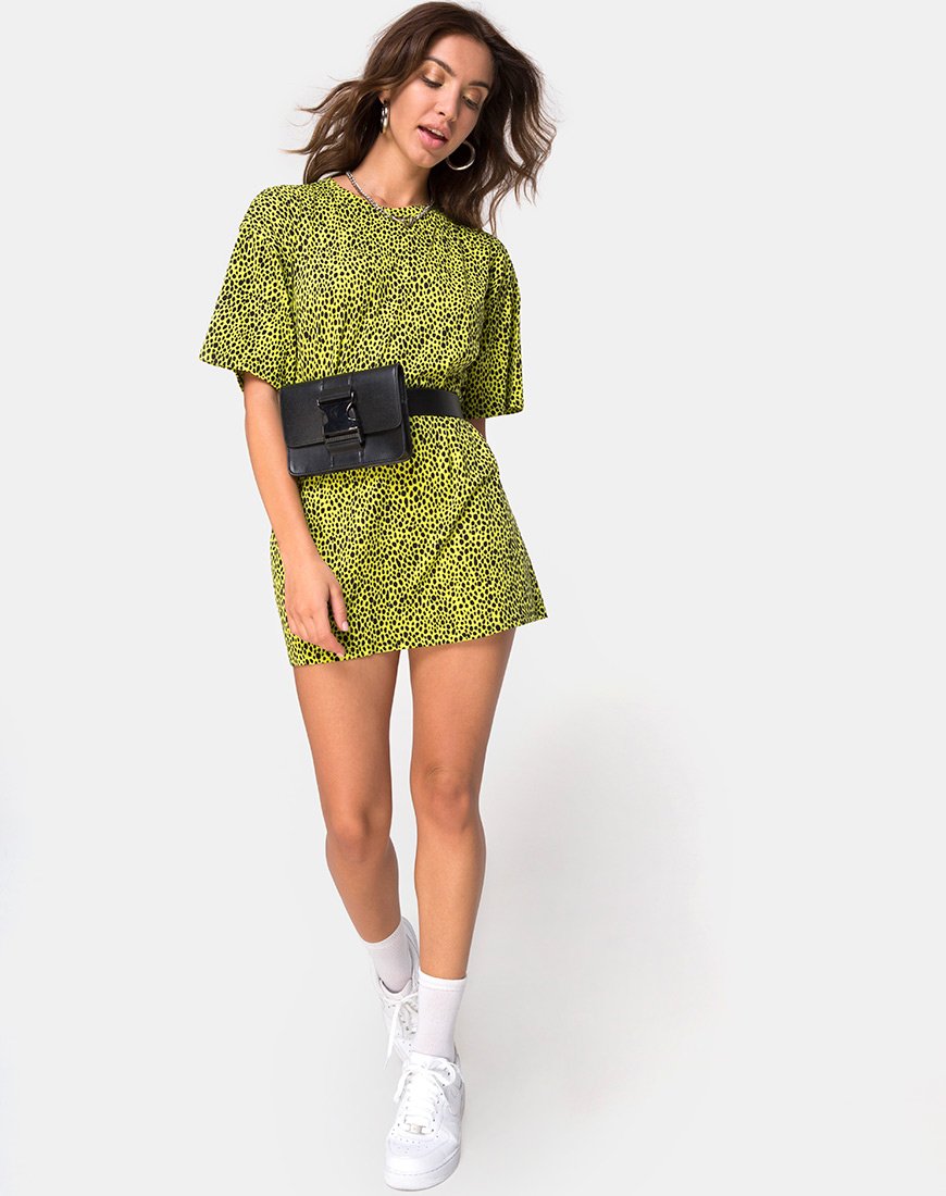 Image de Sunny Kiss Oversize Tee in Wild Cat Yellow X Princess Polly