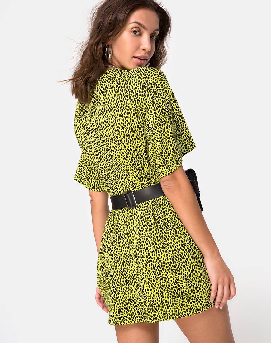 Image de Sunny Kiss Oversize Tee in Wild Cat Yellow X Princess Polly