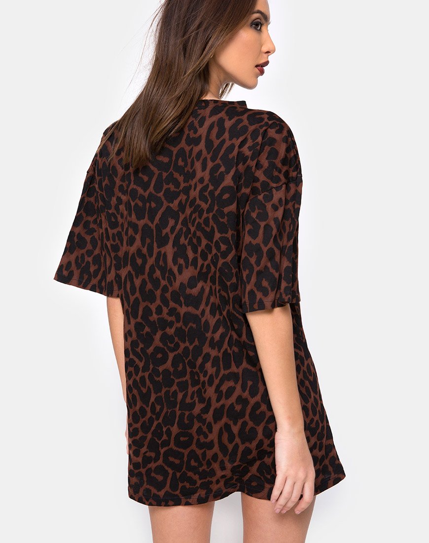 Image de Sunny Kiss Oversize Tee in Oversize Jaguar Brown