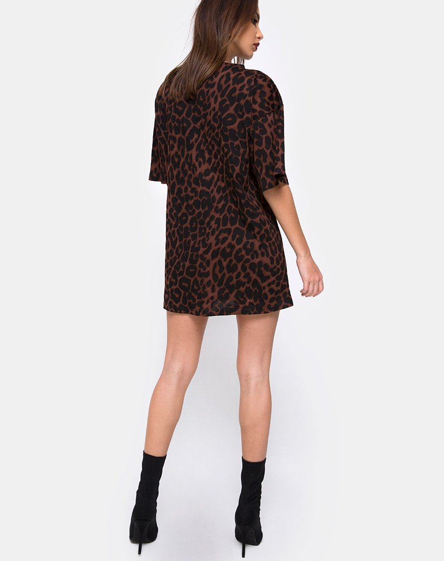 Image de Sunny Kiss Oversize Tee in Oversize Jaguar Brown