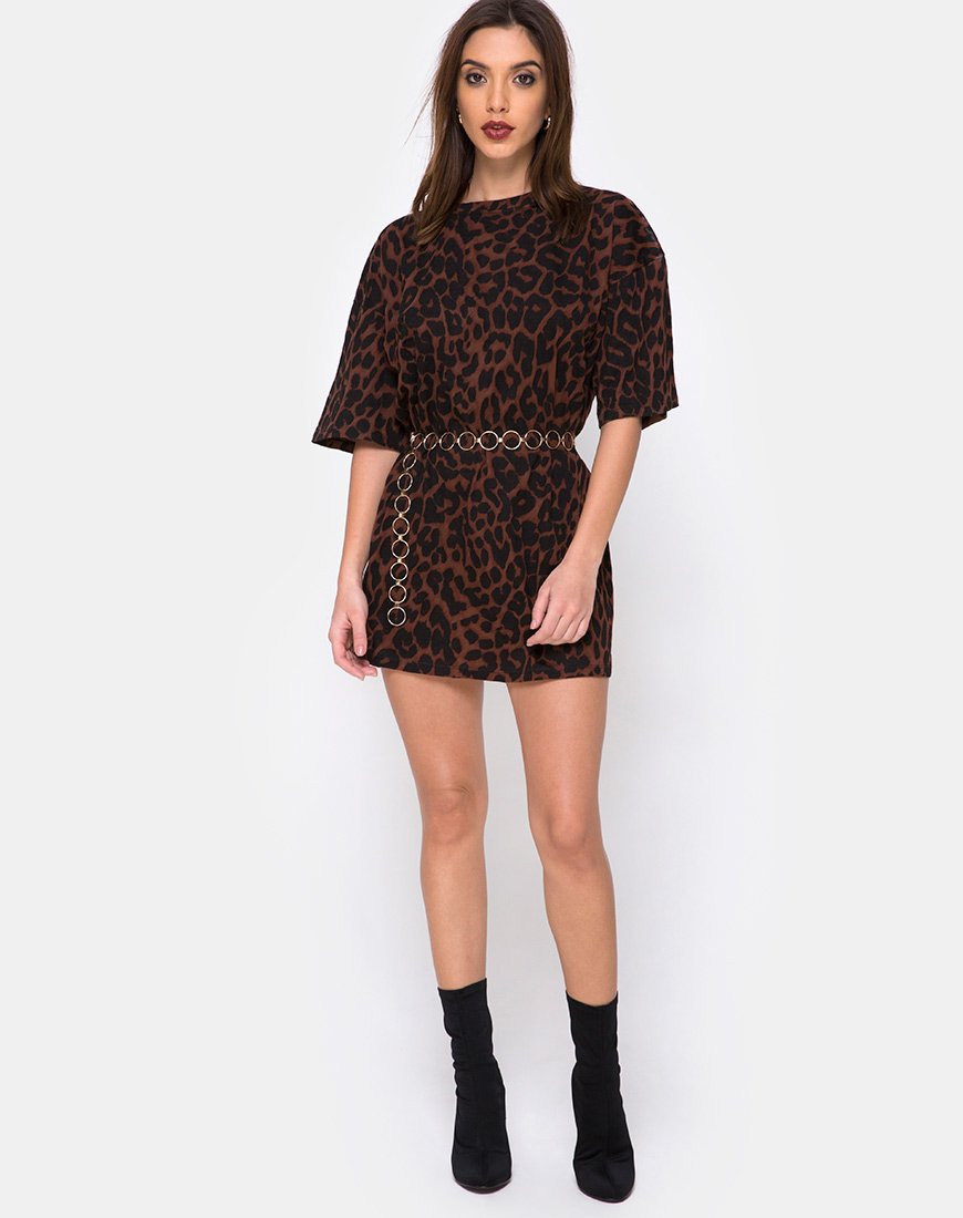 Image de Sunny Kiss Oversize Tee in Oversize Jaguar Brown