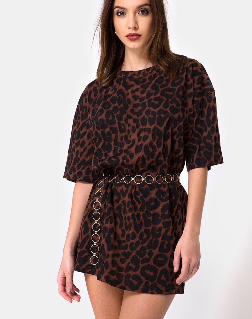 Image de Sunny Kiss Oversize Tee in Oversize Jaguar Brown