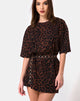 Image de Sunny Kiss Oversize Tee in Oversize Jaguar Brown