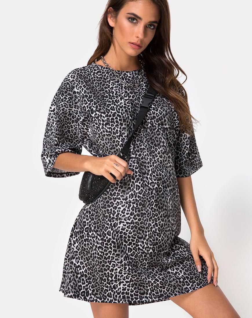 T-shirt Sunny Kiss en Rar Leopard Grey