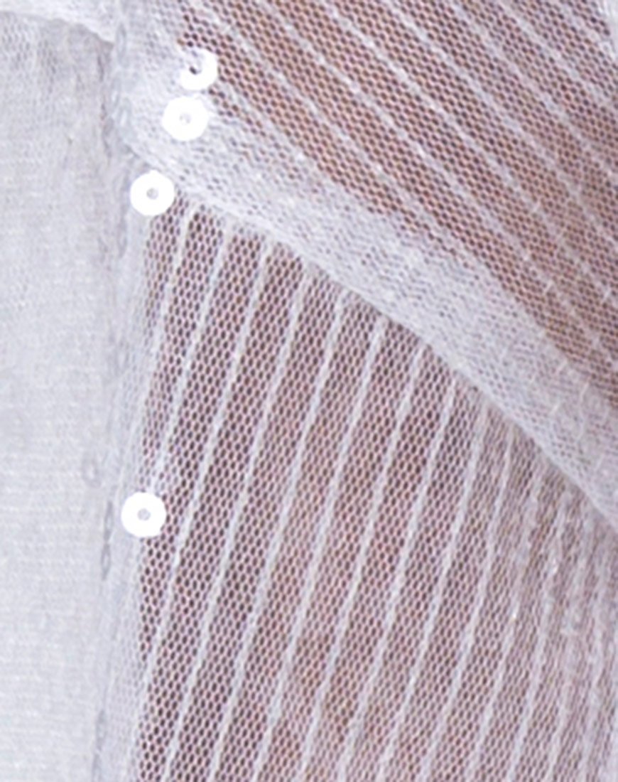Image de Sunny Kiss Tee in Sheer White Clear Sequin