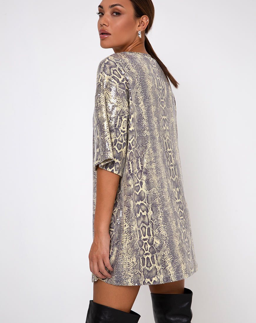 Image de Sunny Kiss Tee en Acid Snake Clear Sequin
