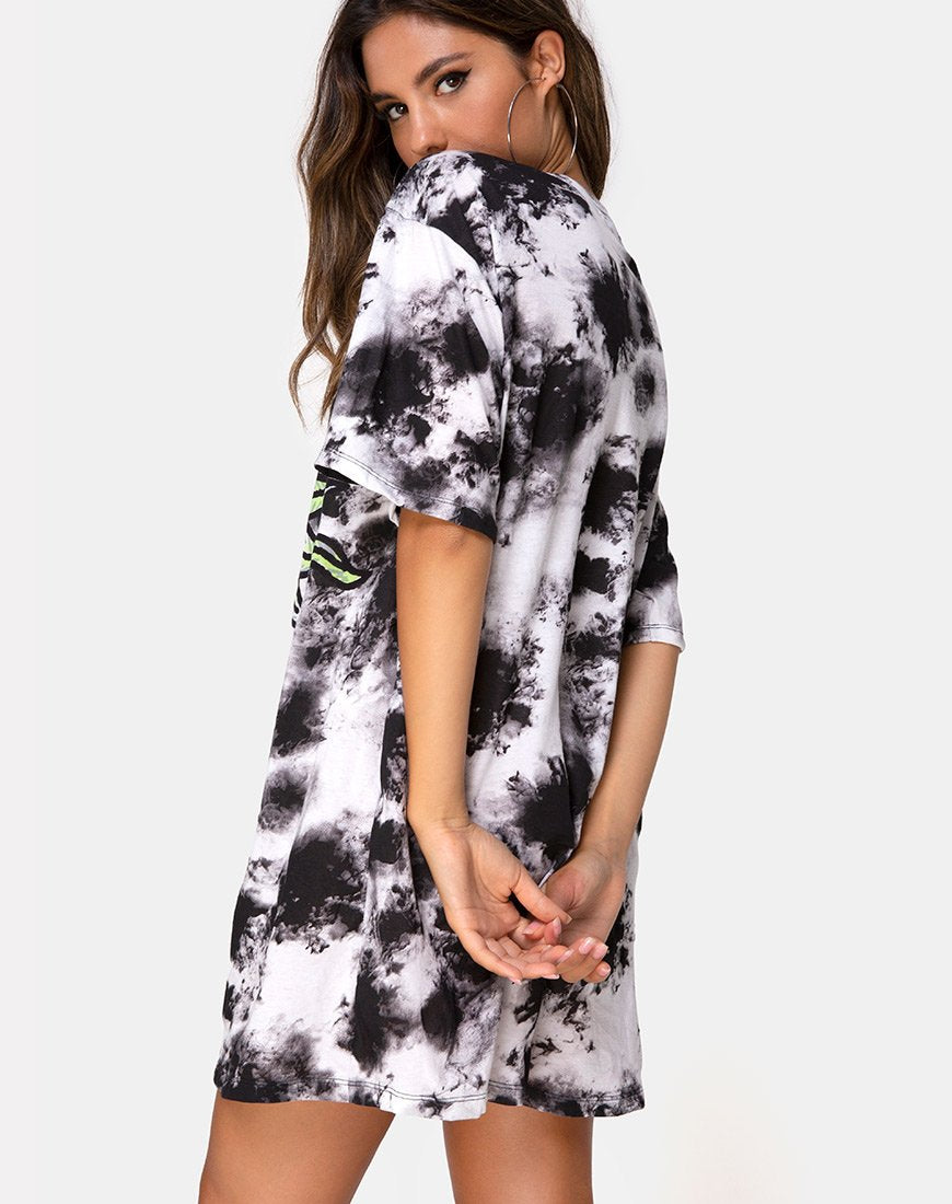 Image de Sunny Kiss Tee in Tie Dye Celestial Lime