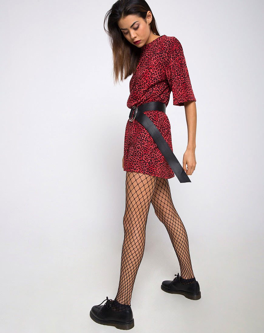 Image de Sunny Kiss Oversize Tee in Coloured Animal Red