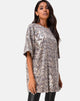 Image de Sunny Kiss Oversize Tee in Tiger Clear Sequin