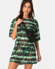 Image de Sunny Kiss Tee in Tie Dye Turquoise Mesh