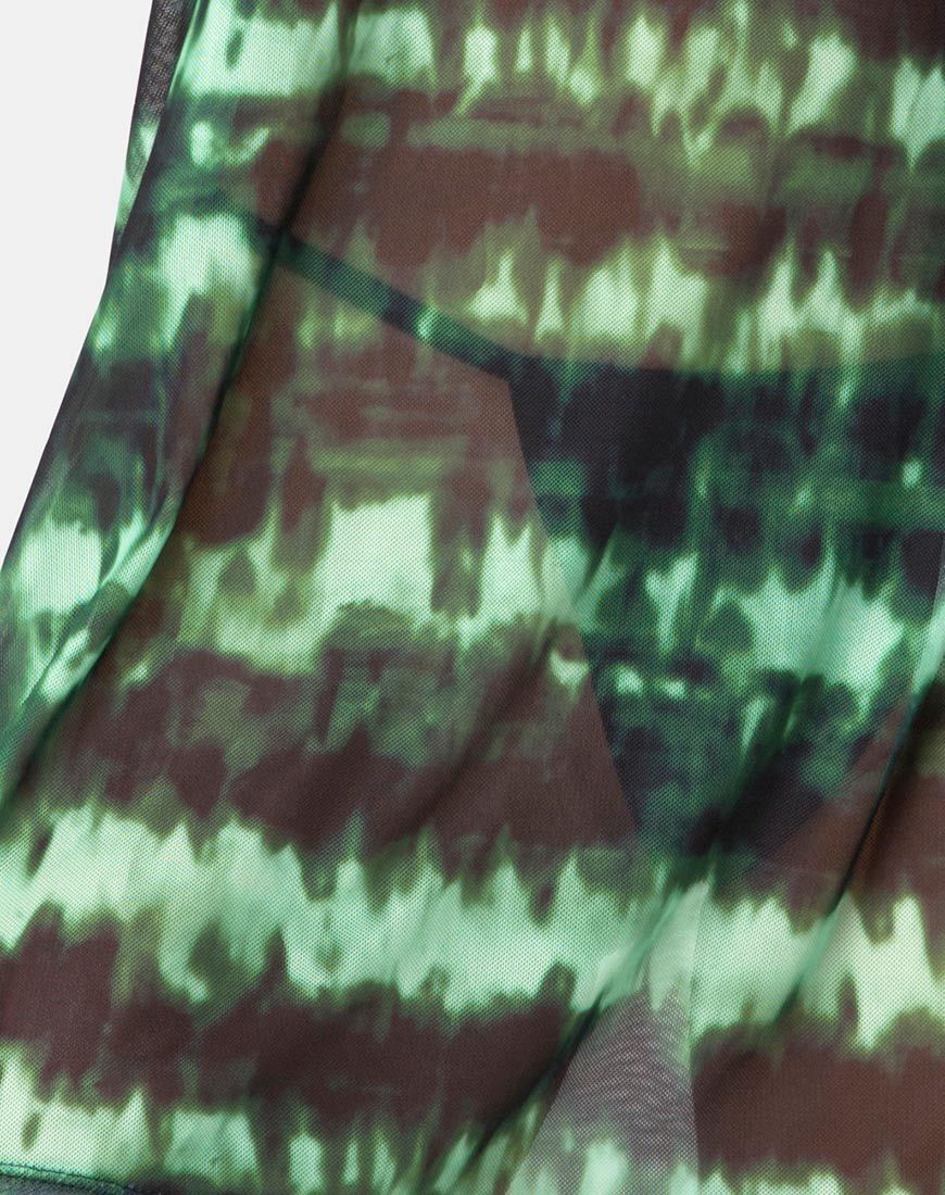 Image de Sunny Kiss Tee in Tie Dye Turquoise Mesh