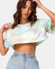 Image de Super Crop Tee en Pastel Tie Dye
