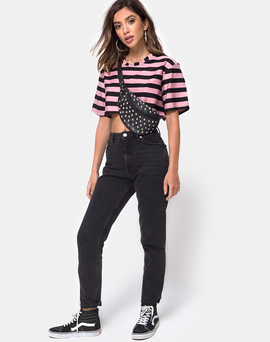 Image of Super Cropped Tee in Campbell Stripe
