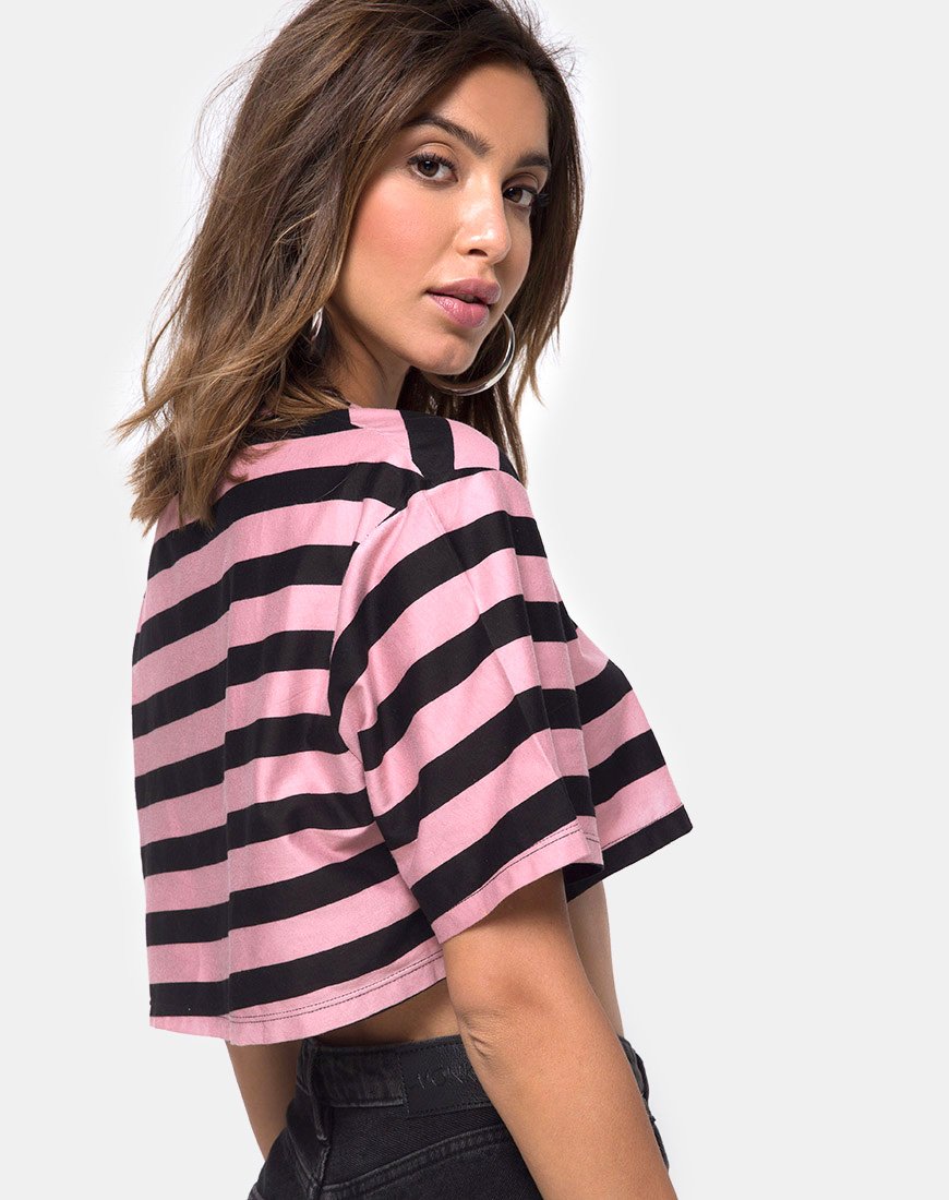 T-shirt super court à rayures Campbell
