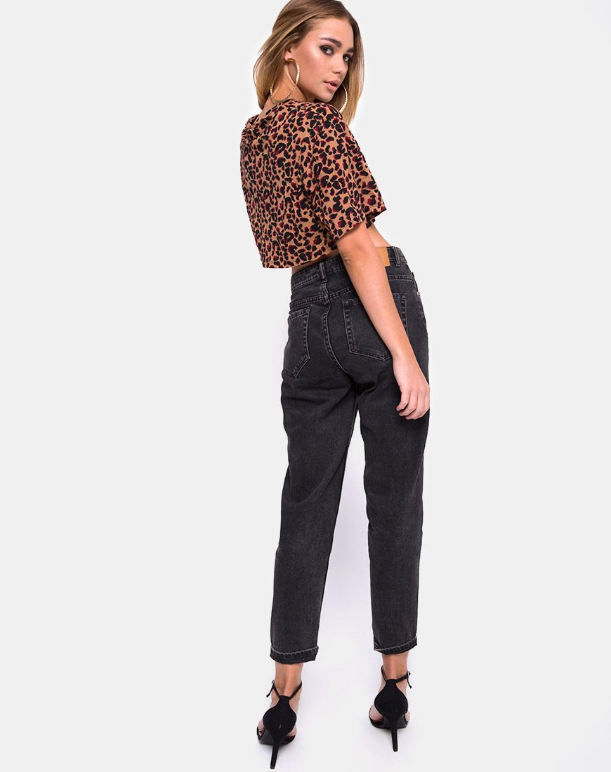 Image of Super Cropped Tee in Jungle Leopard