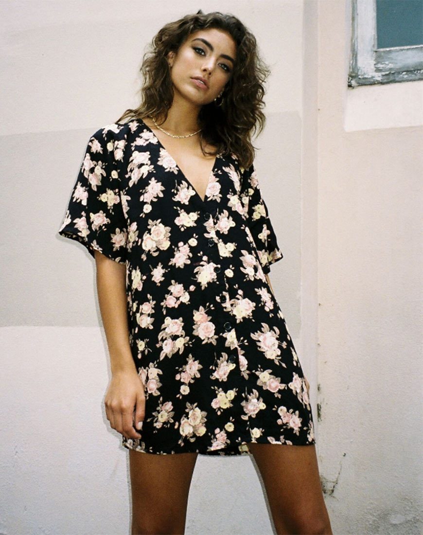 Robe Mirach en rose antique noir