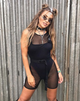 Image de l'Acro Unitard in Mesh Black