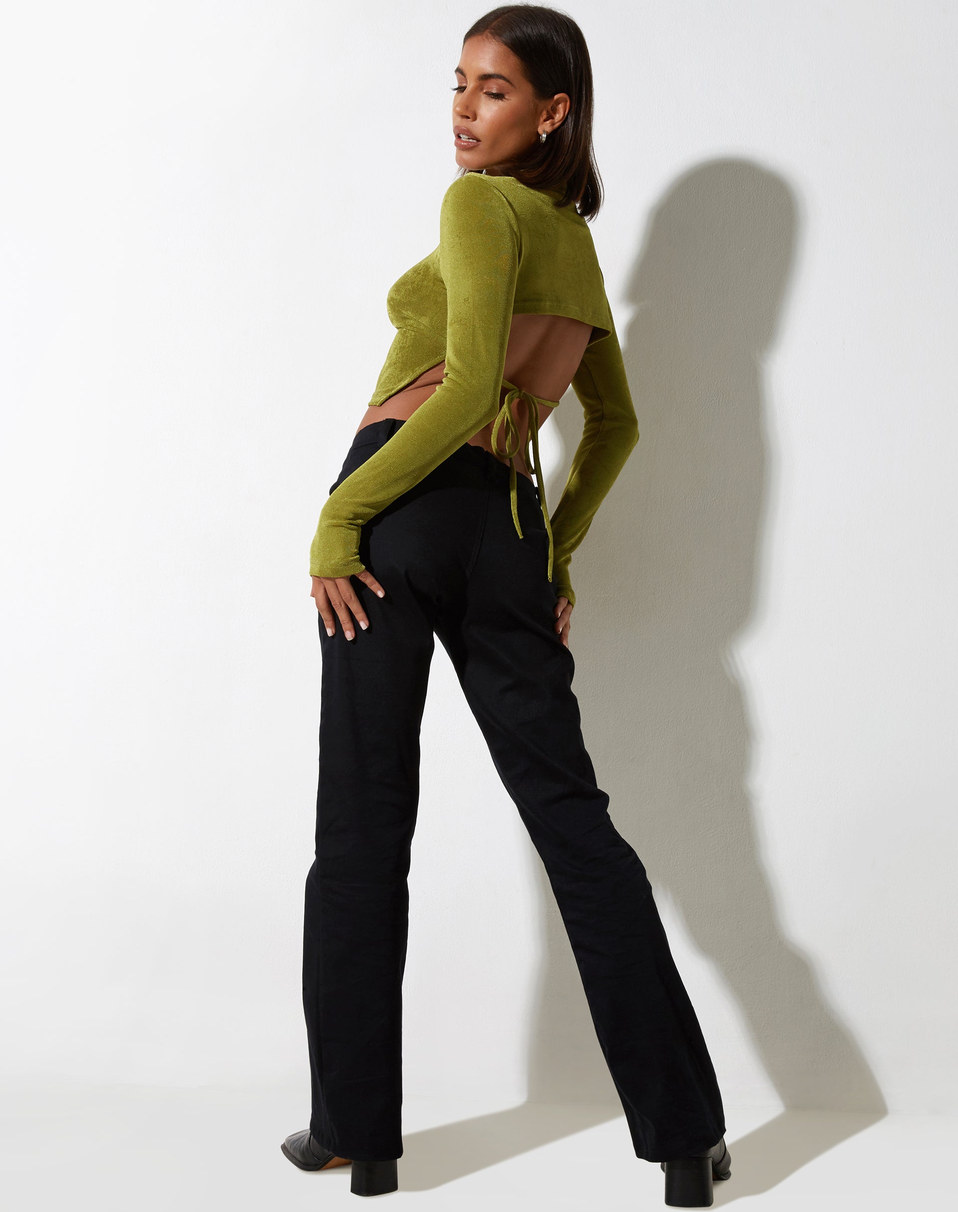 image de Tadita Crop Top in Crepe Lime