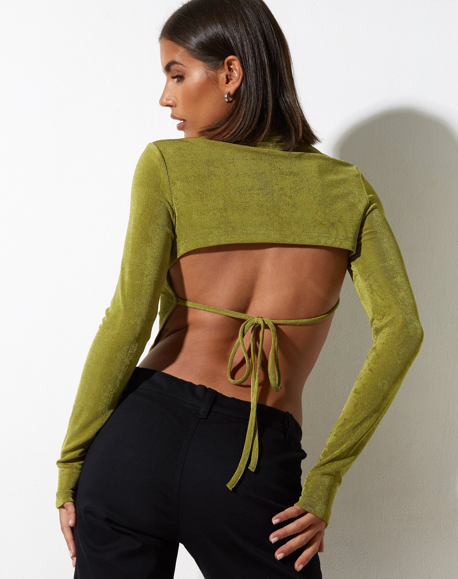 image de Tadita Crop Top in Crepe Lime