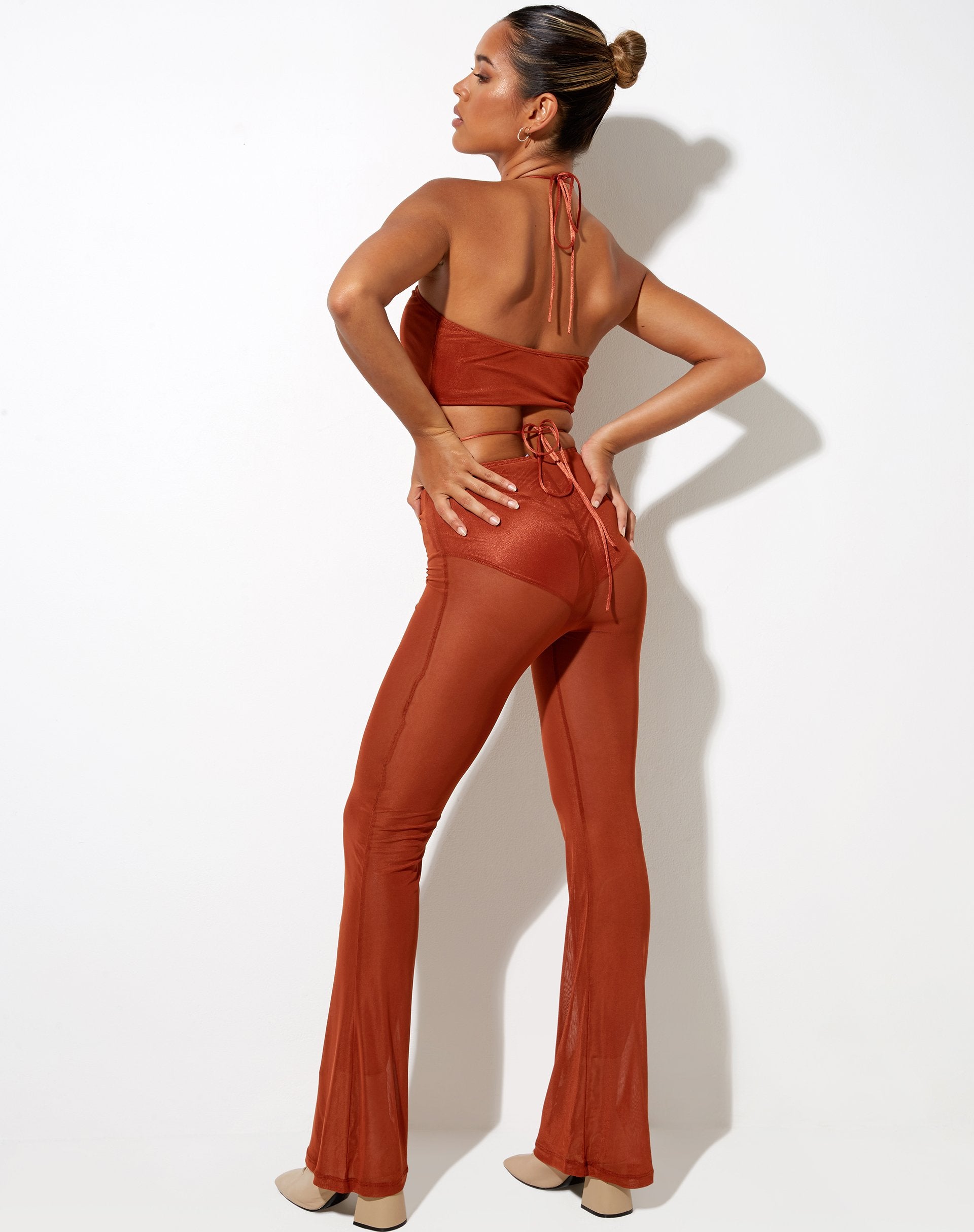 Image de Taka Crop Top in Mesh Toffee