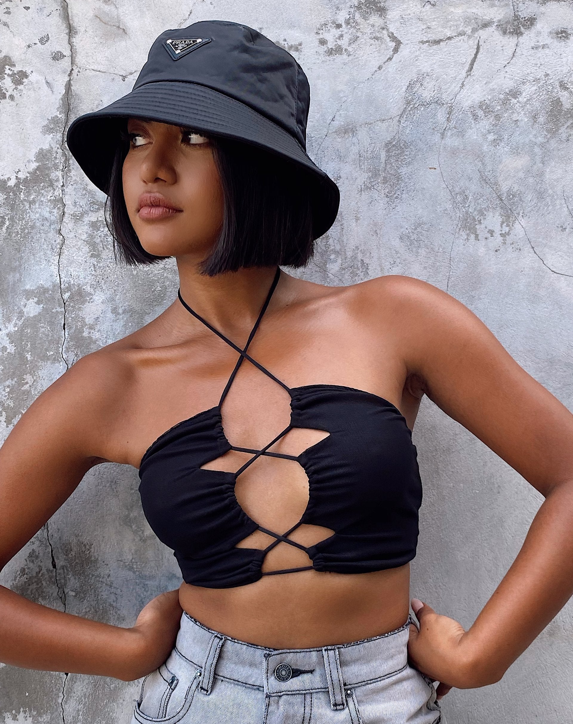 Image de Taka Crop Top in Mesh Black