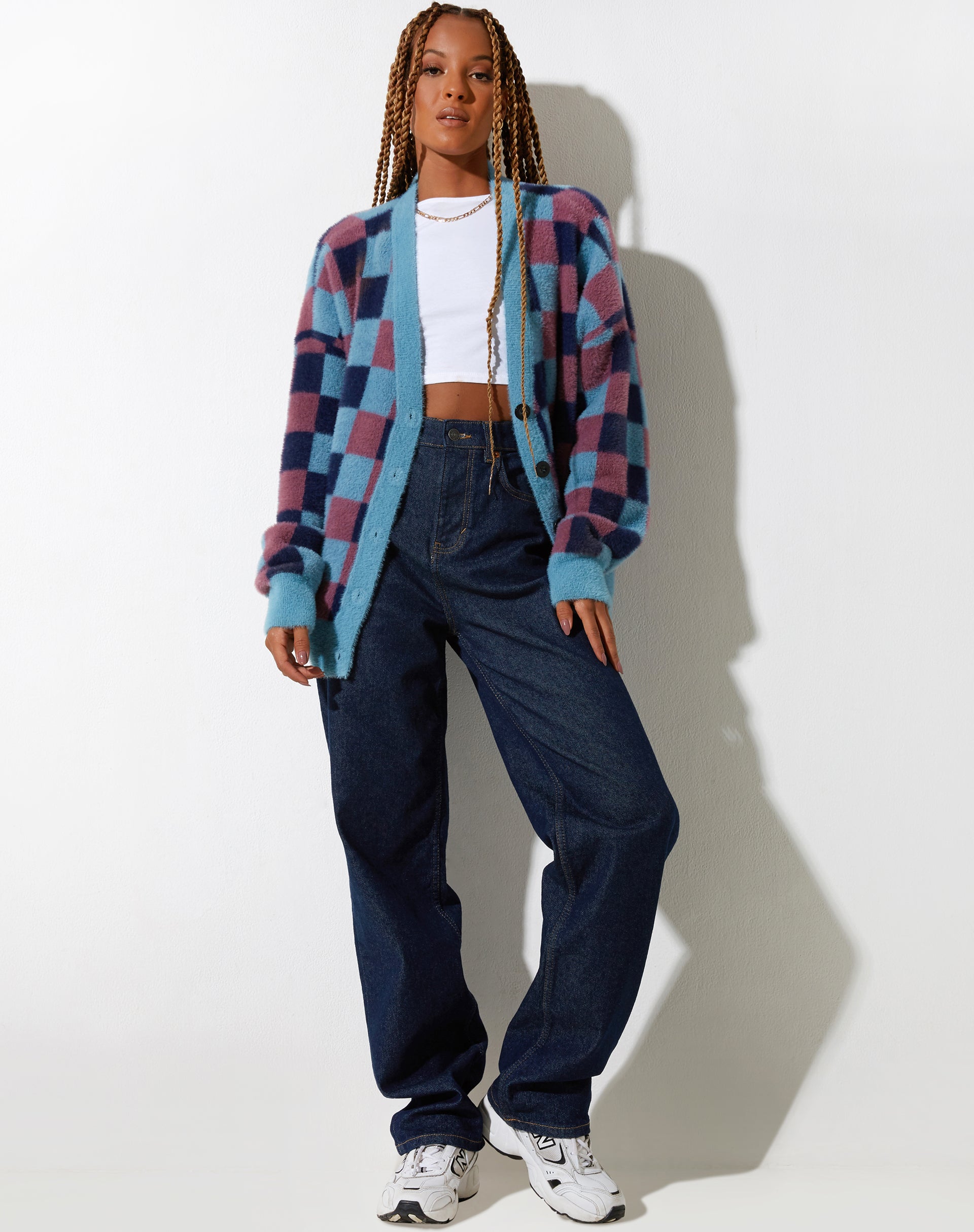 image de Talana Cardi en Check Blue Tones