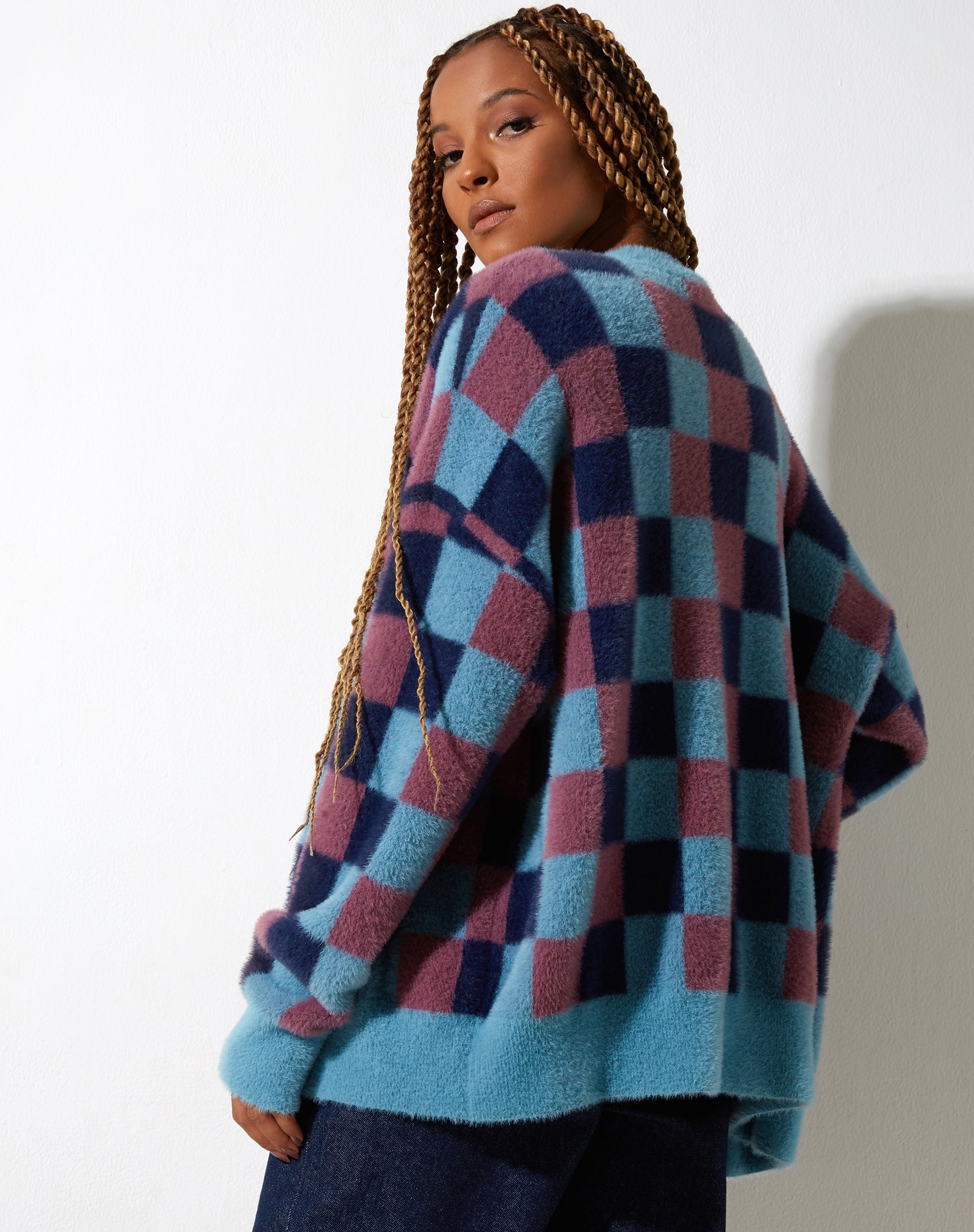 image de Talana Cardi en Check Blue Tones